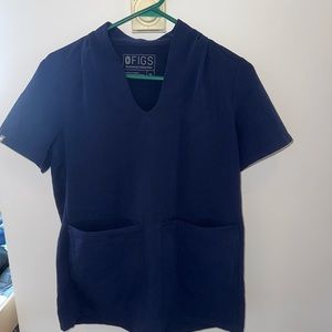 Figs scrub top, XS Navy